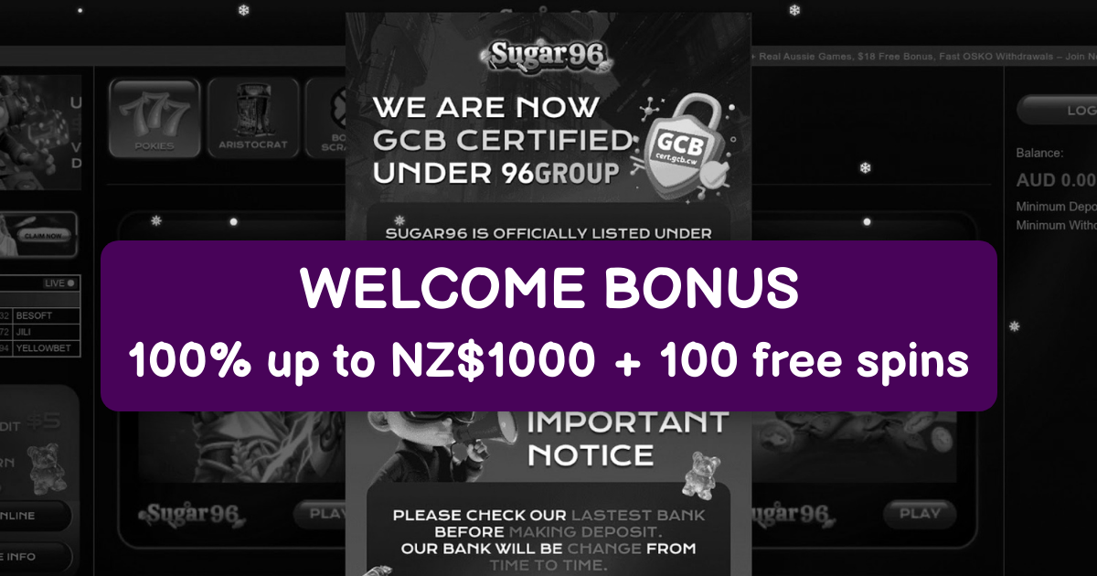 Sugar Casino welcome bonus