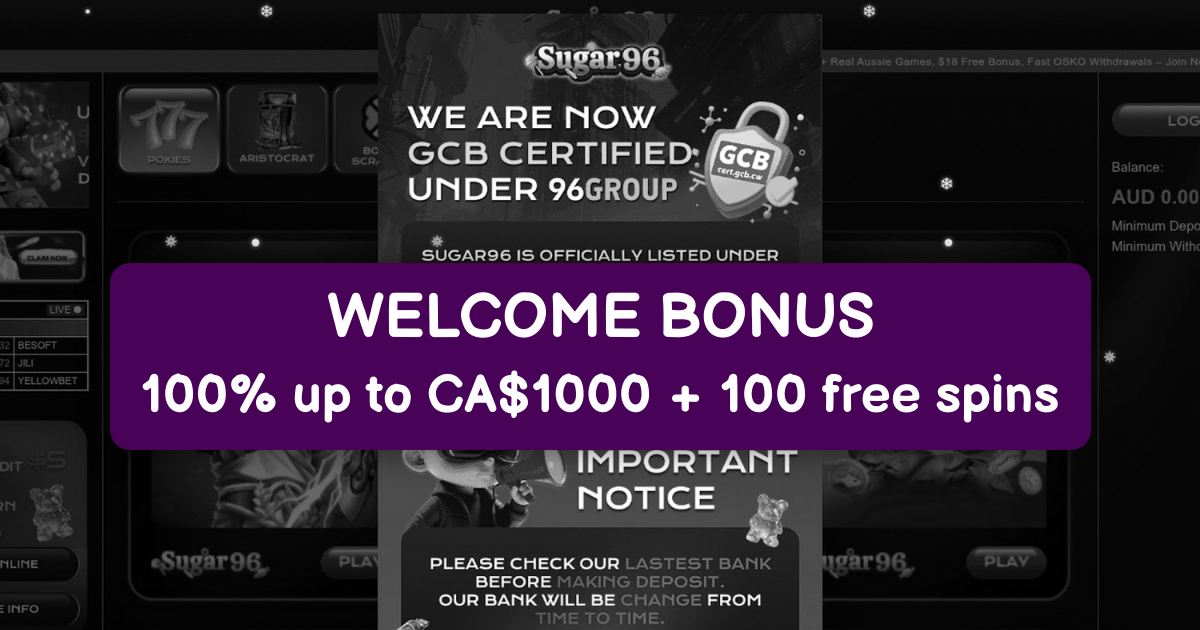 Sugar Casino welcome bonus